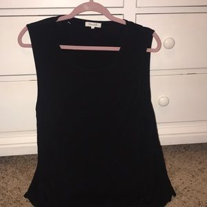 cute ripped black quarter tank; SUPER soft!!